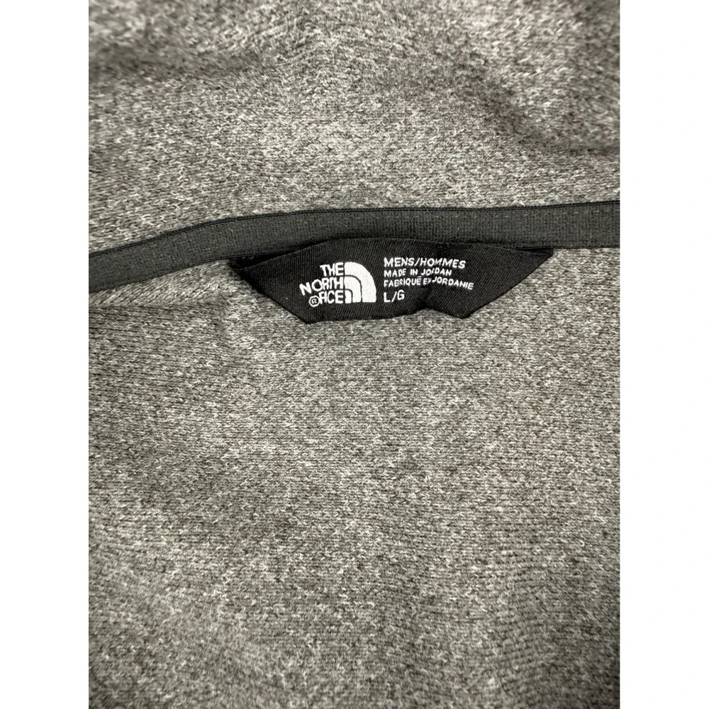 The North Face Tech 1/4 Zip Pullover Mens Large‎ Gray Heathered Mock Neck Logo